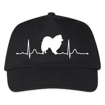 DEUTSCHER SPITZ heartbeat Herzschlag - Kinder Basecap - Schwarz - Vorne