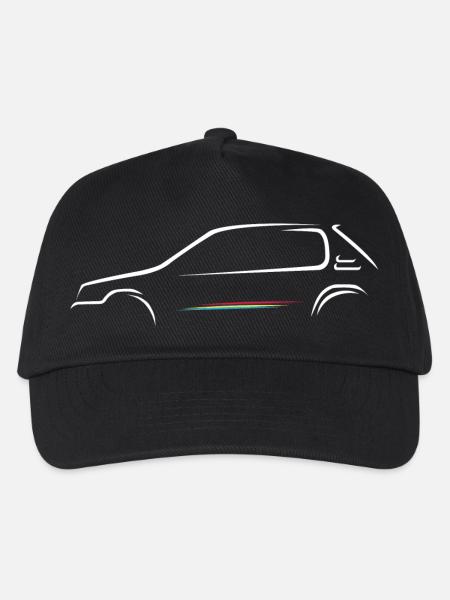 Skizze 205 Rallye - Kinder Basecap - Schwarz
