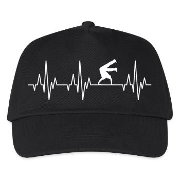 Heartbeat ECG Breakdance Breakdancing Hip-Hop - Kids’ Baseball Cap - black - Front