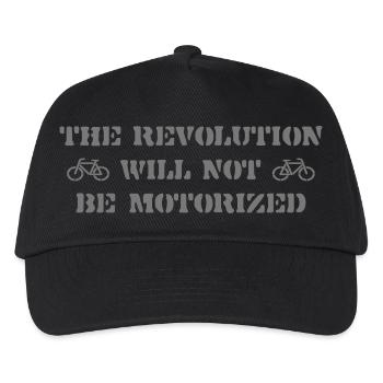 The Revolution Will Not Be Motorized - Kids’ Baseball Cap - black - Front