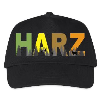 Harz in Farbe - Kinder Basecap - Schwarz - Vorne