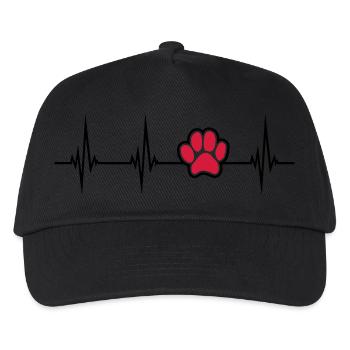 cat dog pet pulse heartbeat frequency ECG p - Kids’ Baseball Cap - black - Front
