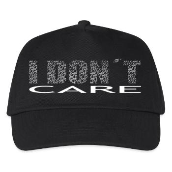 don't care - Kids’ Baseball Cap - black - Front