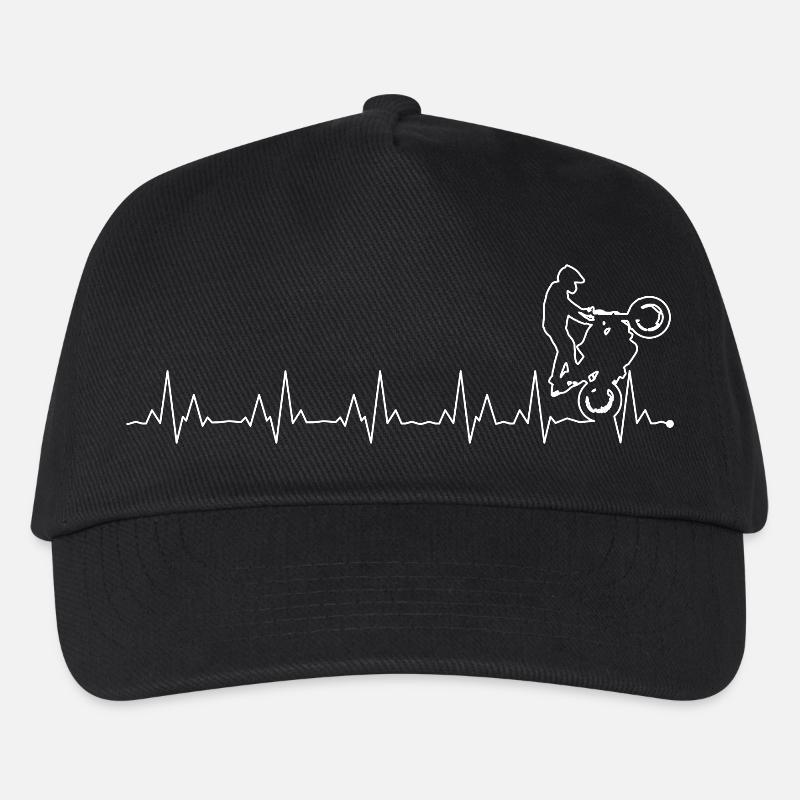 BMX Pulse Rider Line Art - Kinder Basecap - Schwarz