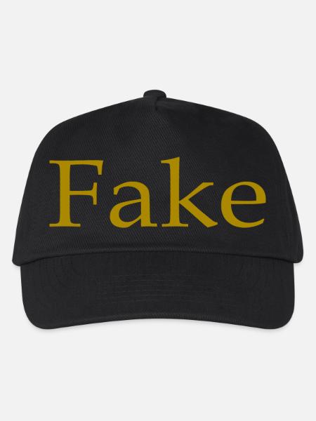 Fake, Spruch, Humor, Spaß, lustig, Geschenkidee - Kinder Basecap - Schwarz