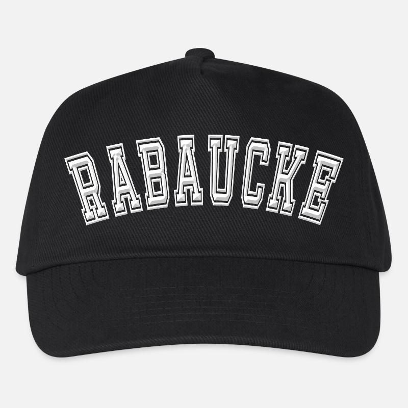 Rabaucke Lausbuben Design in Weiss - Kinder Basecap - Schwarz