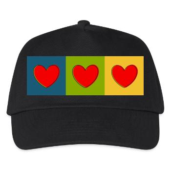 Heart Pattern Heart Pattern Gift Heart - Kids’ Baseball Cap - black - Front