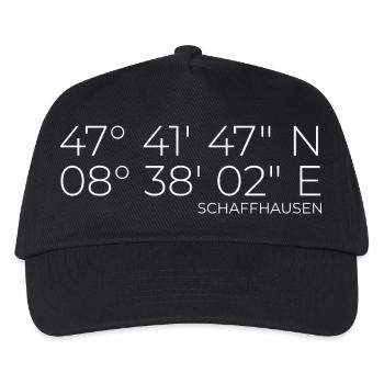 Coordonnées Schaffhouse - Casquette de baseball Enfant - noir - Devant