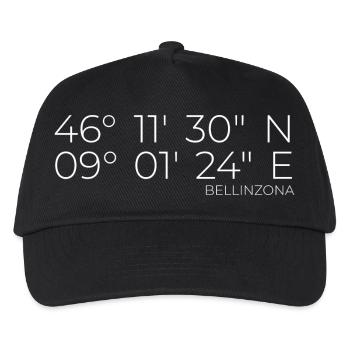 coordinates Bellinzona - Kids’ Baseball Cap - black - Front