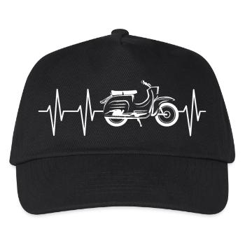 Simson Schwalbe Schwalbefahrer Pouls du rythme cardiaque - Casquette de baseball Enfant - noir - Devant