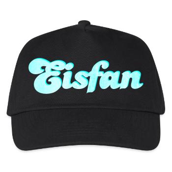 Eis Fan Eiscreme süß Sommer Eiskrem Handschrift - Kinder Basecap - Schwarz - Vorne