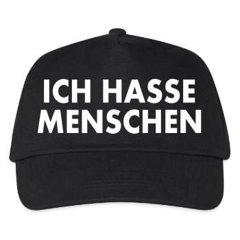 Ich hasse menschen - Kinder Basecap - Schwarz - Vorne