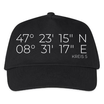 Coordinates District 5 Zurich - Kids’ Baseball Cap - black - Front