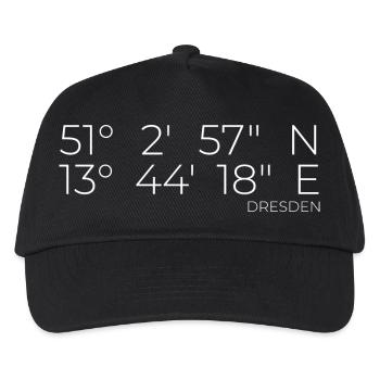 Coordonnées Dresde - Casquette de baseball Enfant - noir - Devant