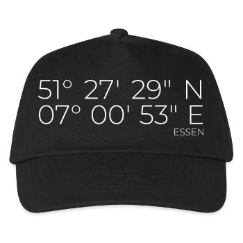 Coordonnées Essen - Casquette de baseball Enfant - noir - Devant