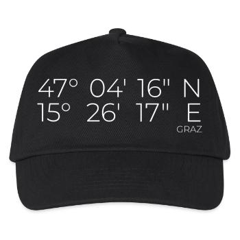 coordinates Graz, Austria - Kids’ Baseball Cap - black - Front