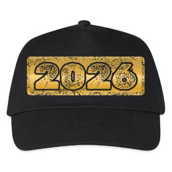 Year 2026 - Kids’ Baseball Cap - black - Front