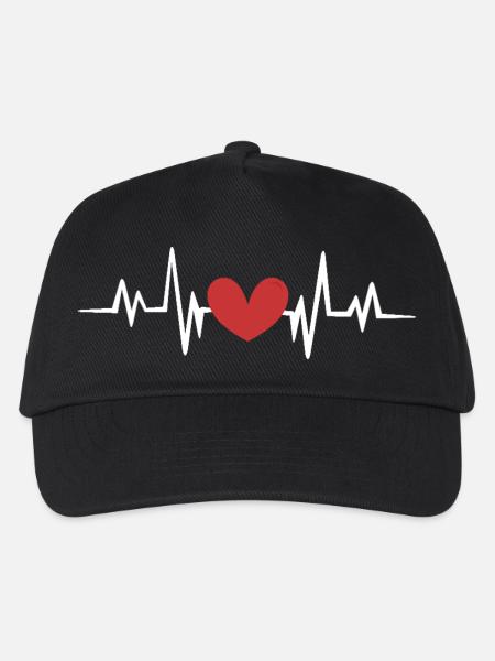 Heartbeat - Kids’ Baseball Cap - black