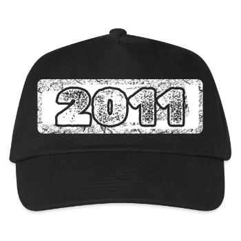 Vintage 2011 Hand Drawn Font - Kids’ Baseball Cap - black - Front