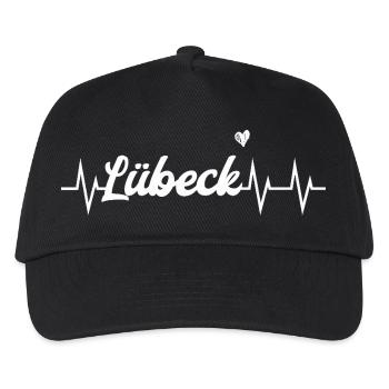 Heartbeat Lübeck - Kinder Basecap - Schwarz - Vorne