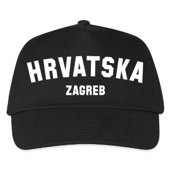 Zagreb Hrvatska Croatia Kroatien - Kinder Basecap - Schwarz - Vorne