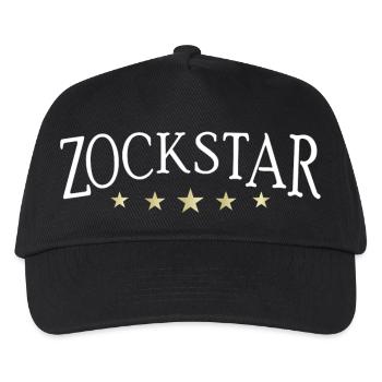 Zockstar Gaming, zocken und Teams - Kinder Basecap - Schwarz - Vorne
