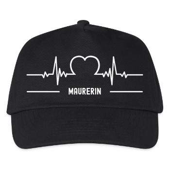 Le cœur du maçon Le métier de maçon - Casquette de baseball Enfant - noir - Devant