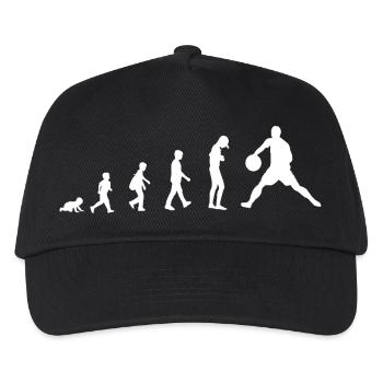 Entwicklung vom Baby zum Handballer / Sport - Kinder Basecap - Schwarz - Vorne