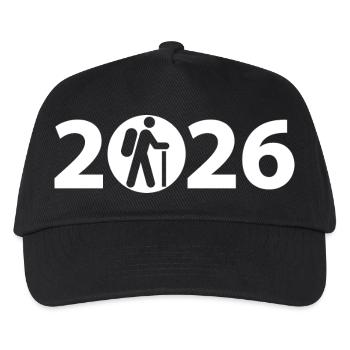 Wandern 2026, Camino, Pilgern, Jakobsweg - Kinder Basecap - Schwarz - Vorne
