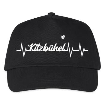 Kitzbühel Heartbeat – Herzschlag der Streif - Kinder Basecap - Schwarz - Vorne