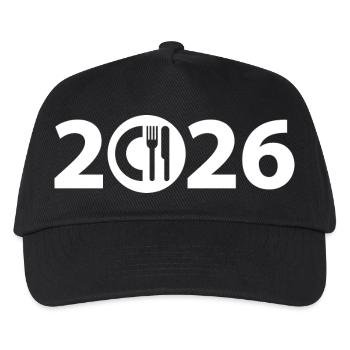 Chef 2026, Koch 2026, Restaurant 2026 - Kinder Basecap - Schwarz - Vorne