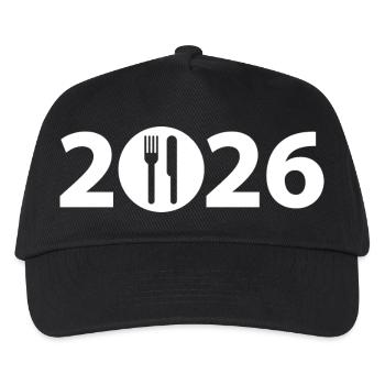 Chef 2026, Koch 2026, Restaurant 2026 - Kinder Basecap - Schwarz - Vorne