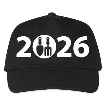 Gärtner 2026, Gartenbau 2026 - Kinder Basecap - Schwarz - Vorne