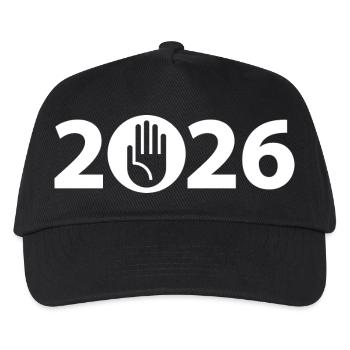 Stop, Hello, Attention 2026 - Kids’ Baseball Cap - black - Front