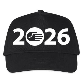 Hallo, Freundschaft 2026 - Kinder Basecap - Schwarz - Vorne