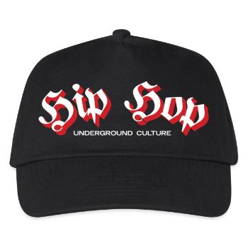 Hip-Hop-Underground-Kultur-Tee - Kinder Basecap - Schwarz - Vorne
