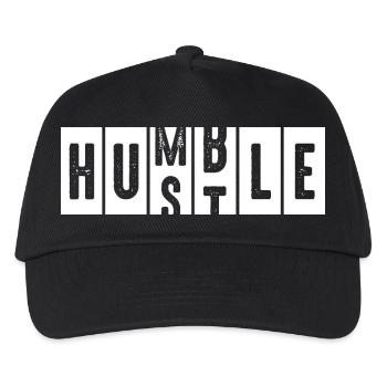 Humble Hustle Distressed Lettering - Kids’ Baseball Cap - black - Front
