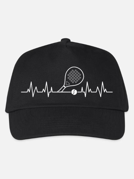 Padel heartbeat - Kids’ Baseball Cap - black