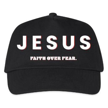 Jesus, Faith Over Fear - Christian Design - Kids’ Baseball Cap - black - Front