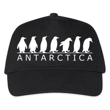 Familienurlaub in der Antarktis: Pinguine in der A - Kinder Basecap - Schwarz - Vorne