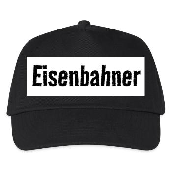 Eisenbahner Fan Zug Schienen Liebhaber - Kinder Basecap - Schwarz - Vorne