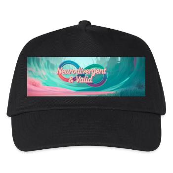 Neurodivergent & Valid - Kinder Basecap - Schwarz - Vorne