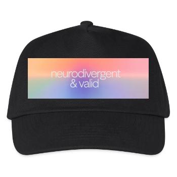 Neurodivergent & valid - Kinder Basecap - Schwarz - Vorne