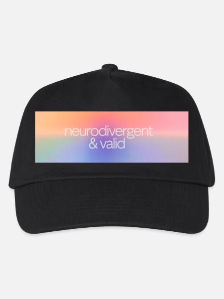 Neurodivergent & valid - Kinder Basecap - Schwarz