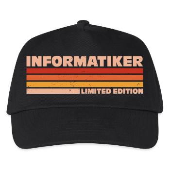 Informatiker Informatikerin Informatik - Kinder Basecap - Schwarz - Vorne