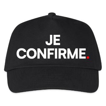 JE CONFIRME | Expression humour minimaliste - Casquette de baseball Enfant - noir - Devant