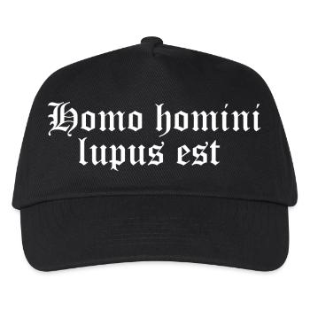 Homo homini lupus est - Kids’ Baseball Cap - black - Front