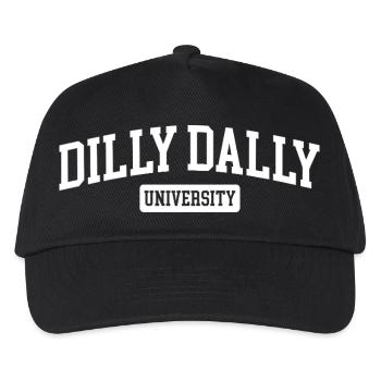 Dilly Dally University Procrastinate Dreschen - Kinder Basecap - Schwarz - Vorne