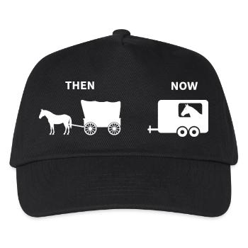 Funny Horse Carriage Parody Historical Design - Kids’ Baseball Cap - black - Front