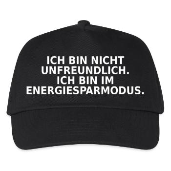 Ich bin im Energiesparmodus - Kinder Basecap - Schwarz - Vorne